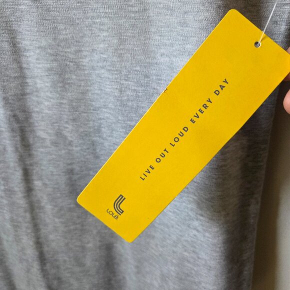 NWT LOLE GREY HEATHERED CUFFED SLEEVES T SHIRT DRESS SIZE SMALL - Picture 10 of 16